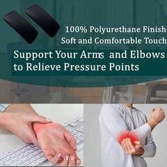 HYEJDRV Chair Armrest Replacement, Arm Pad Caps Replacement for Haworth Black