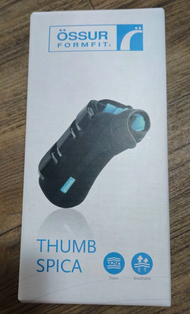 Ossure Formfit Thumb Spica 8in SM Left 3030 Black Carpal Tunnel Wrist Brace