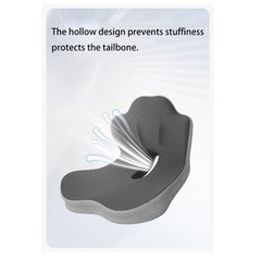Memory Foam Seat Cushion with Back Support, Orthopedic Tailbone Pain Relief Cush