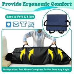Washable Reusable Patient Transfer Bed Pad w/Reinforced Handles for Caregivers