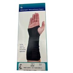 Med Spec Wrist Lacer II 10.5 Inch Wrist Forearm Support Black Universal Left 380