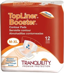 TopLiner Disposable Absorbent Booster Contour Pads for Bowel Incontinence -Bag