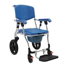 Mobility Commode Wheelchair Foldable Shower Commode Chair With Armrests 275lbs