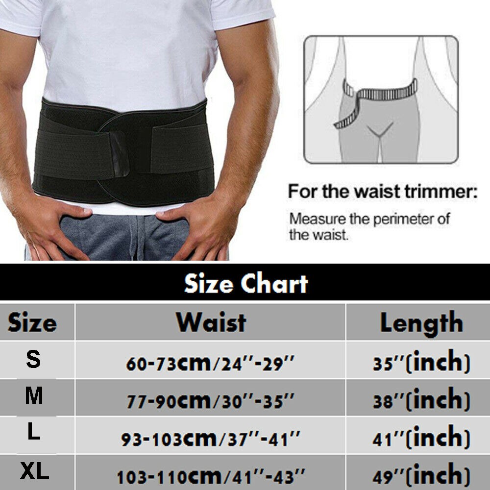 Adjustable Lower Back Brace Lumbar Support Waist Belt For Men Women Pain Relief