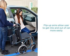 NOVA 332 Lightweight Transport Chair with Detachable Arms, Hand Brakes and…
