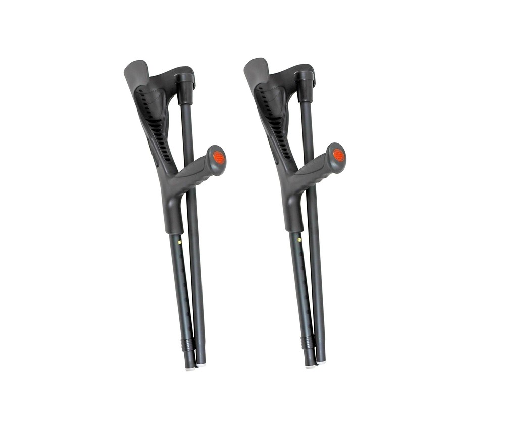Pepe – Folding Crutches for Travel (x2 Unit, Open Cuff), Forearm Crutches for…