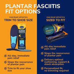 Dr. Scholl’s Plantar Fasciitis Men’s 9.5-10 / Women’s 10.5-11, Multicolor