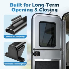 2-in-1 RV Screen Door Handle Grab Bar with Auto Closer, 21-34 in Adjustable
