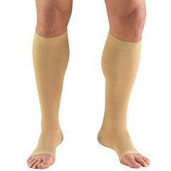 15-20 mmHg Compression Stockings for Men and Women, Knee Large (1 Pair) Beige