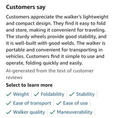 Stander Saver Space Saving Rollator Walker Lightweight Foldable Standard Size