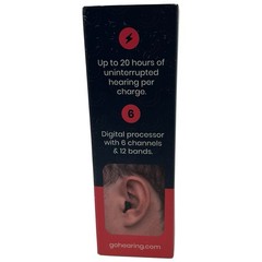 Go Hearing Go Prime Rechargeable OTC Hearing Aids Pair w/ Charging Case NEW