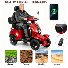 1000W Heavy Duty 4 Wheel Mobility Scooters Electric Powered Chair All M-Scooter