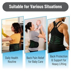 DR JK- Lower Back Brace with Lumbar Pad for Men and Women, Large, Back Brace …