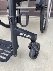 UPGRADED* Quickie Nitrum Rigid Frame Wheelchair 16″X18″ Used Black 16″ x 18″