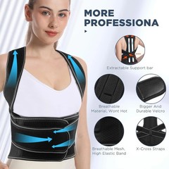 Adjustable Posture Corrector Low Back Support Shoulder Straightener Brace Belt