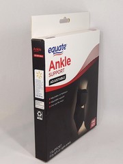Equate Adjustable Ankle Support Brace One Size Fits Most Left/Right Black