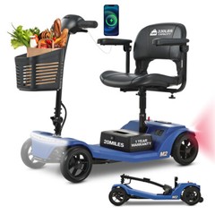 4 Wheels Foldable Senior Mobility Scooter 10-20 Miles 330bs Capacity 250W 5 Mph
