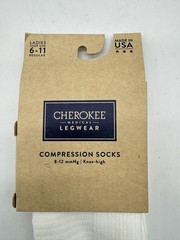 3 PAIRS Cherokee Medical Womens Compression socks 8-12 MmHg Knee Length Size6-11