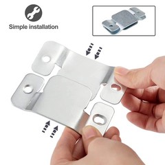 DEEPDREAM 4 Pcs Sectional Couch Connectors Metal sliver-4psc, 4pcs