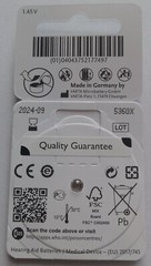 Power One Size 10 1.45V p10 Zinc Air Hearing Aid Battery (6 Pack)