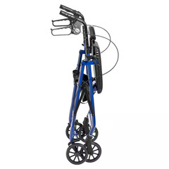 Rollator Rolling Walker with 6 In. Wheels, Fold up Removable Back Support and Pa