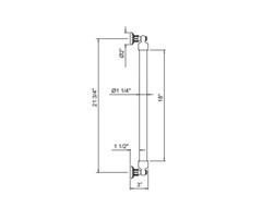 Rohl U.6907EB Bathroom Wall-Mounted Grab Bar for Shower Wall ENGLISH BRONZE New!