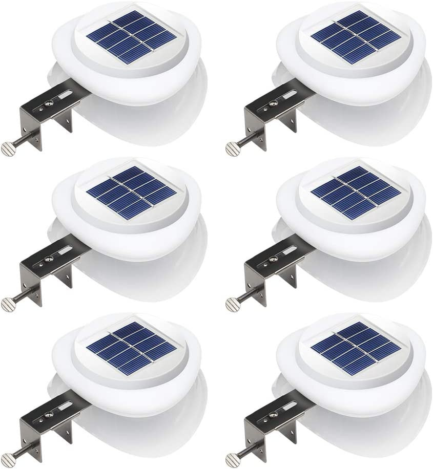 Outdoor Solar Gutter Lights – Solar Fence Lights Outdoor Waterproof LED Deck Lig