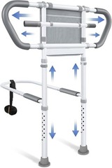 Bedside Rail for Elderly Safety Adjustable Bed Aid with Storage Pocket, Non-Slip