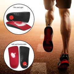 3/4 Orthotic Insoles High Arch Support for Flat Feet Plantar Fasciitis-Pain Ease