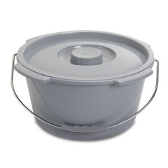 McKesson 146-11106 Commode Bucket 7.5 Quart With Metal Handle And Cover 1 Ct