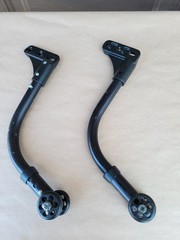 Quickie Wheelchair ANTI TIP W/ Receivers Brackets TIPPERS WHEELS Wheelie Bars