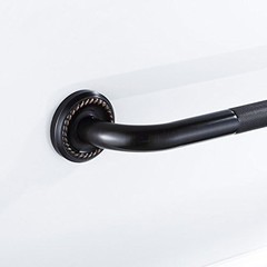 16-Inch Grab Bar Featuring Anti-Slip Handrail, Solid Brass, Oil Rubbed Bronze, H
