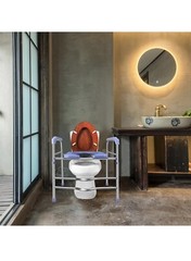 DEEWOOW Raised Toilet Seat w/ Handles 400 lb Elevated Toilet Seat Riser