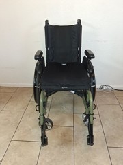 Ki Mobility Manual Wheelchair 4 Wheel Black Green Mobility 20″ Length 16″ Wide