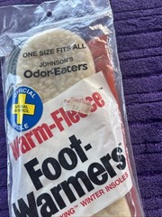 Vintage Odor Eaters Warm Fleece Foot Warmers Odor Destroying Insoles Johnson’s