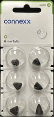 2 Pack 8mm Tulip Connexx 3.0 Eartip Dome. Fits Signia Rexton Widex Miracle Ear.