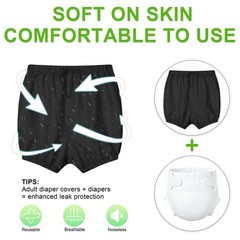 Adult Plastic Pants, Waterproof Diaper Covers for Incontinence, Leak Proof Un…