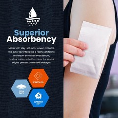 High Absorbency ABD Pads 5×9 Inch, 40 Sterile Wound Dressings, Latex Free, Singl
