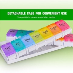New pill box simple black white pill storage box combination pill box AM PM