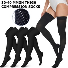 Thigh High Compression Socks Leg Support Brace Pain Relief Men Women Full Toe
