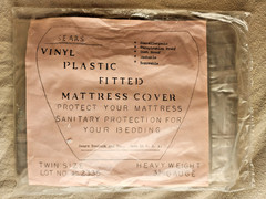 Sears Heavy Weight Vinyl Plastic Fitted Mattress Cover Twin Size NIP Made in USA