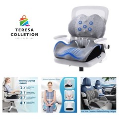 X Large Memory Foam Seat Cushion Lumbar Support Pillow for Sciatica & Tailbon…