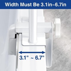 Adjustable Bathtub Safety Rail, Bathtub Handle Grab Bar with Non-Slip Grip