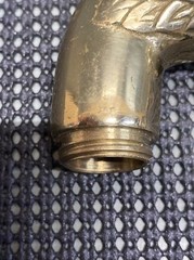 Antique, Decorative, brass walking cane handle- handle only (K)