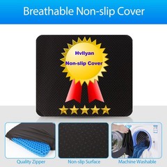Hvllyan Gel Seat Cushion for Long Sitting (Thick & Extra X-Large, Blue