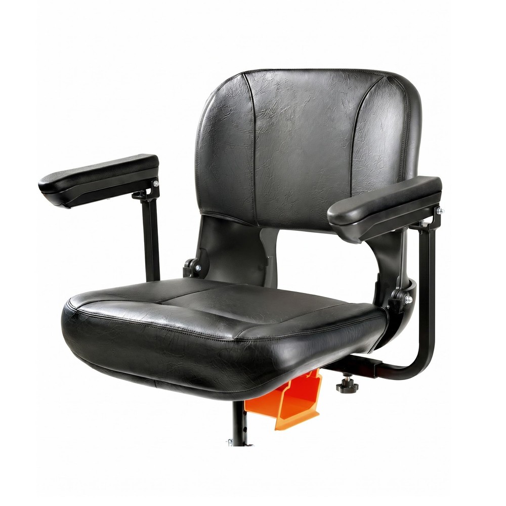SuperHandy Upgraded Fully Padded Faux Leather Cushioned Seat, Back Black