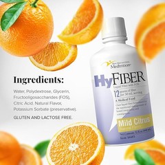 HyFiber Liquid Fiber with FOS, Citrus Flavor, 32 oz Bottle