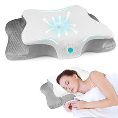 QIUBABYO Adjustable Ergonomic Neck Support Pillow – Memory Foam