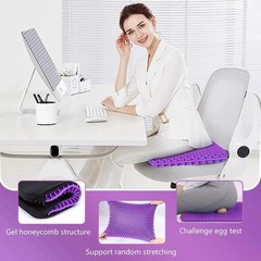 Gel Seat Cushion Set for Long Sitting Double Thick Office Desk Home Wheelchair