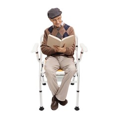 330lb Bedside Commode Toilet Chair w/ Bed Pan 3* EVA Seat Pads Height Adjustable